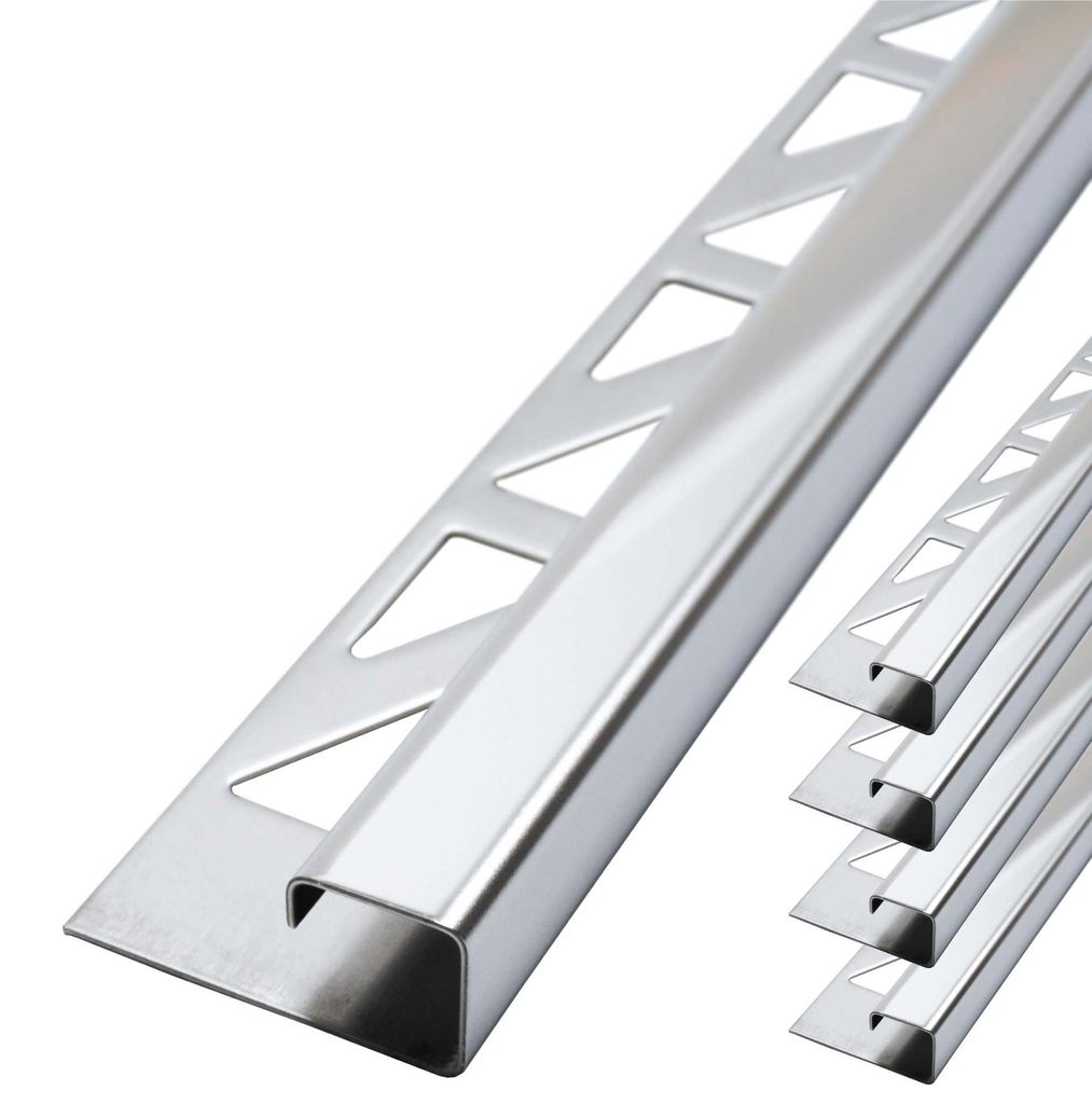 Dalsys 5x Fliesenschiene Eckprofil 2,5m x 10mm Edelstahl Produktbild 