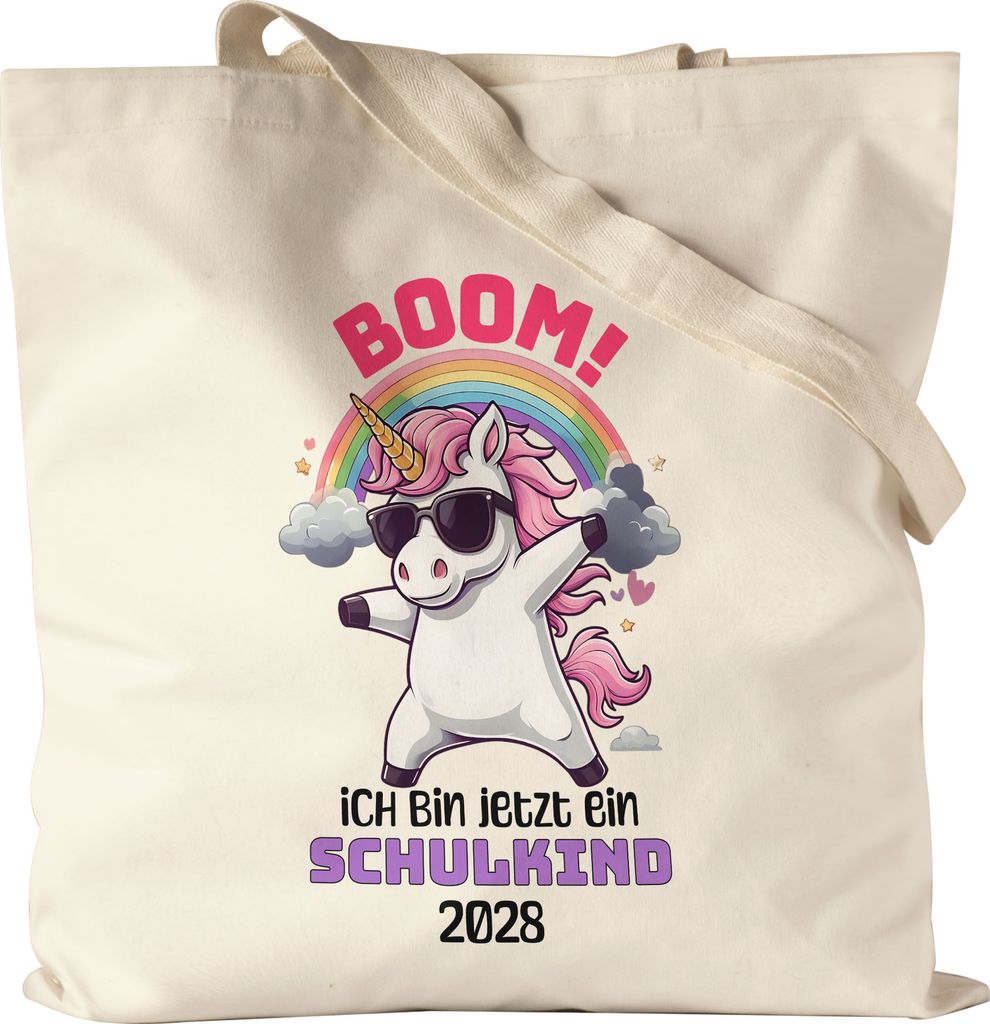 Boom Ich Bin Jetzt Ein Schulkind 2028 Jutebeutel Geschenk Einschulung Schulstart Erstklässler Schulkind
