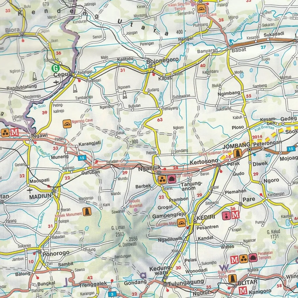 Plan de route Java Jakarta 1:750 000 AK 210 idéal pour circuit