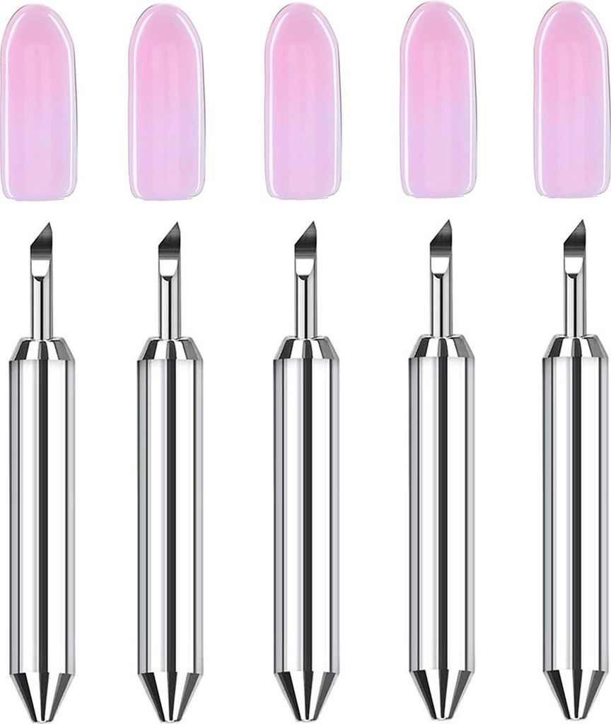 5 x Wolframstahl Schneidklingen für Cricut Joy, Unbehandelt, Mittenschnitt, Zentriert, Crafting Tool Accessory, Schneideplotter-Klingen
