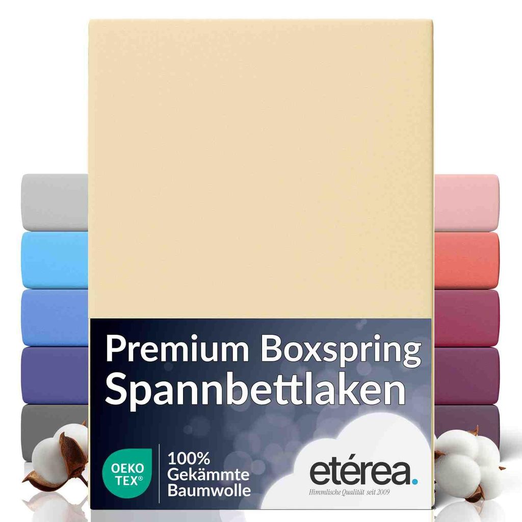 etérea Jersey Spannbettlaken Baumwolle 90x220 - 100x220 cm
