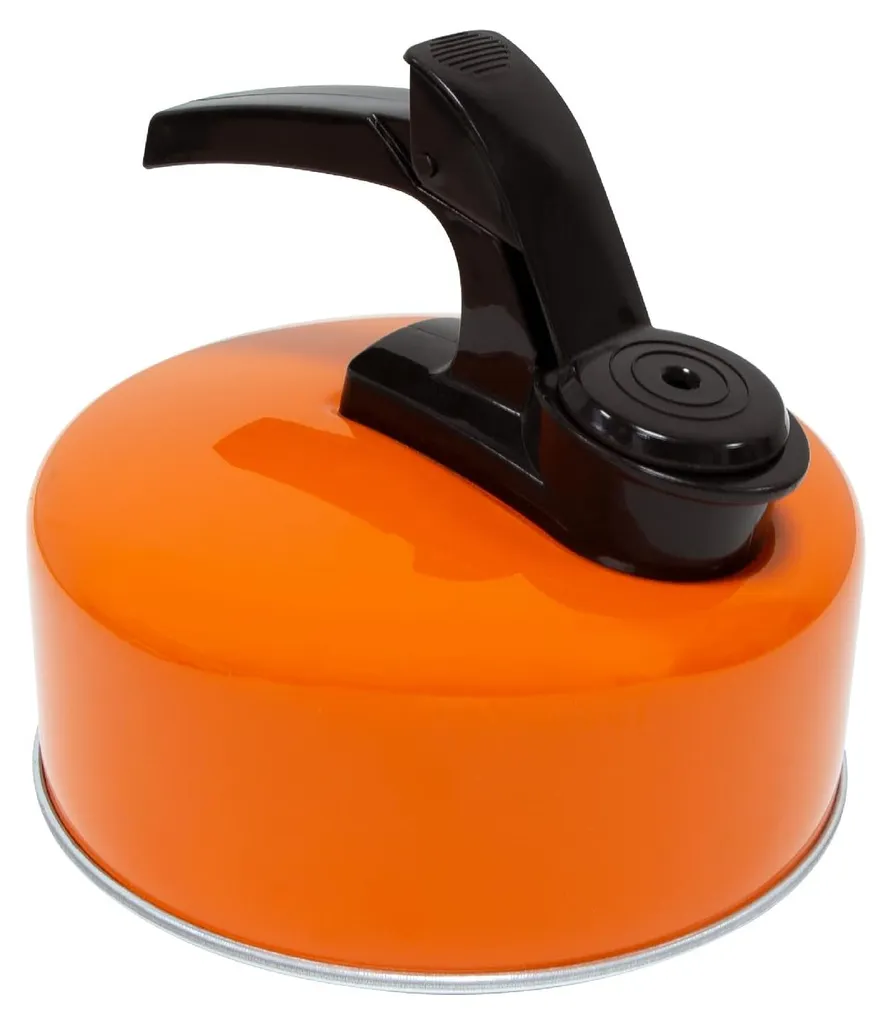 Bouilloire orange 1L aluminium léger - Chauffe rapide et bec de précision