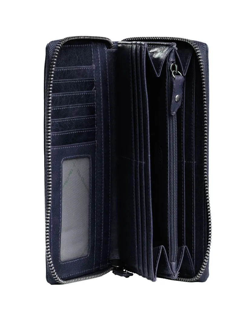 Idea Regalo: Portafoglio Chesterfield Havana Navy in Pelle Vintage - 2