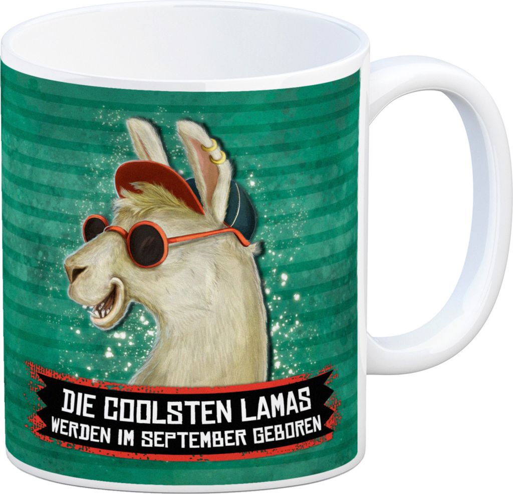 Kaffeebecher mit Spruch: Die coolsten Lamas werden ... Produktbild 