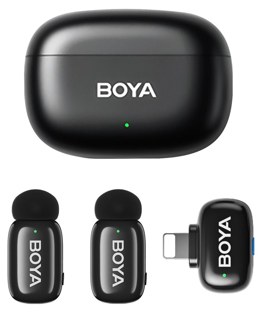 BOYA Mini 2,4G Kabelloses Mikrofonsystem Telefonmikrofon Ansteckmikrofon AI Voice Changer Mikrofon Geraeuschunterdrueckung 100M/328FT uebertragungs...