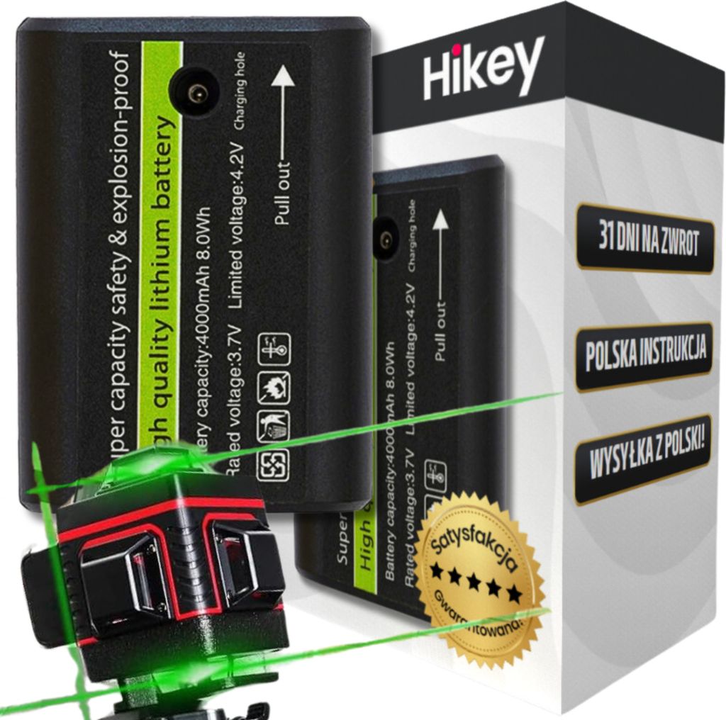Hikey Batterie Für Kreuzlaser-Niveau 4000 Mah, für die Laserwasserwaage, langlebige Batterie für Messgeräte