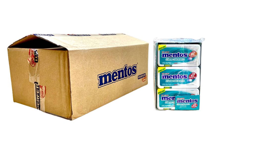 Mentos Clean Breath Intense Mint 12er Pack x21g Großpackung Produktbild 