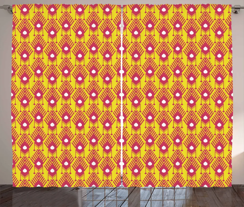 Tenda Etnica ABAKUHAUS Cultura Azteca Magenta - Design Ikat Moderno