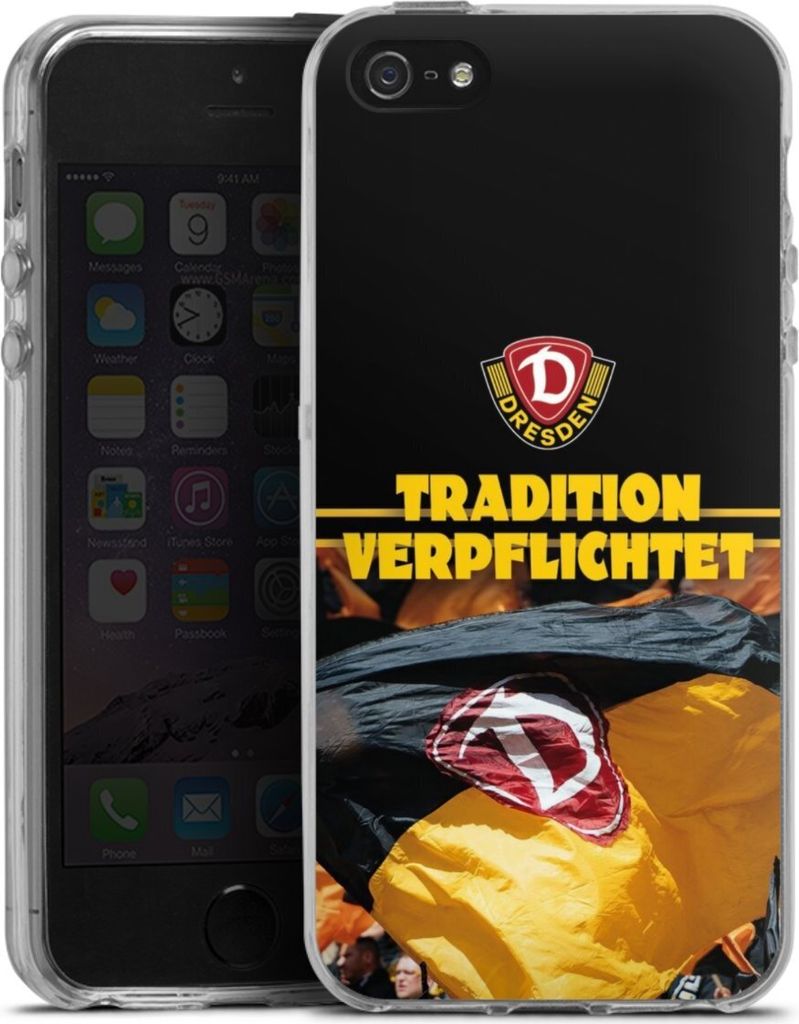 DeinDesign Handyhülle für Apple iPhone 5s Silikon Hülle Case Smartphone Schutzhülle Fanartikel SG Dynamo Dresden SGD