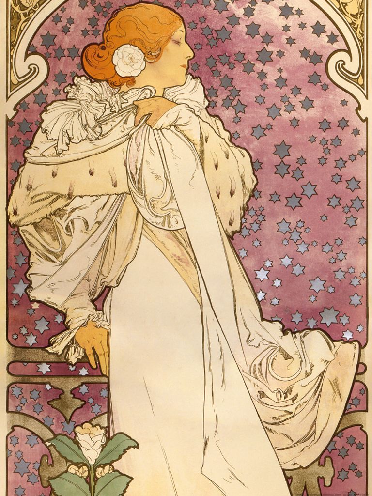 Alphonse Mucha Kunstdruck Bild - Sarah Bernhardt, Die Kamelien-Dame, 1896 (80 x 60 cm)