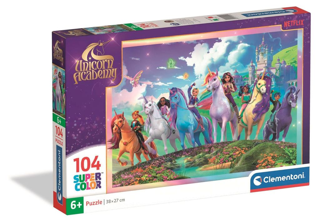 CLEMENTONI CLE CLE puzzle 104 SuperKolor UnicornAcademy Image du produit 