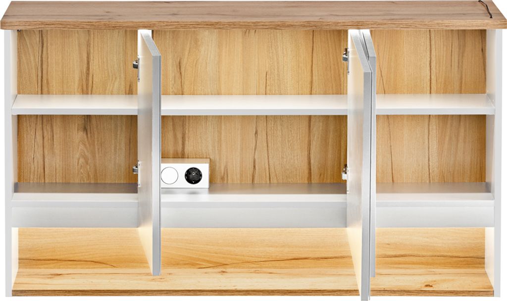 Badezimmer 120cm LED-Spiegelschrank BERMUDA-56 in weiß mit Produktbild 3