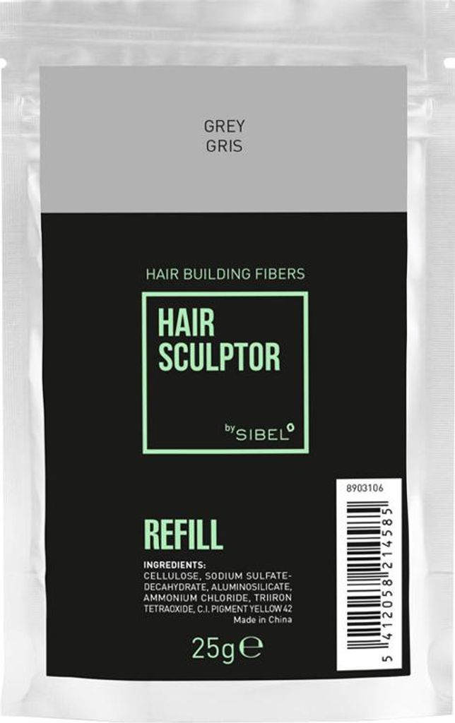 Sibel Hair Sculptor Hair Building Fibers Grey Refill 25gr