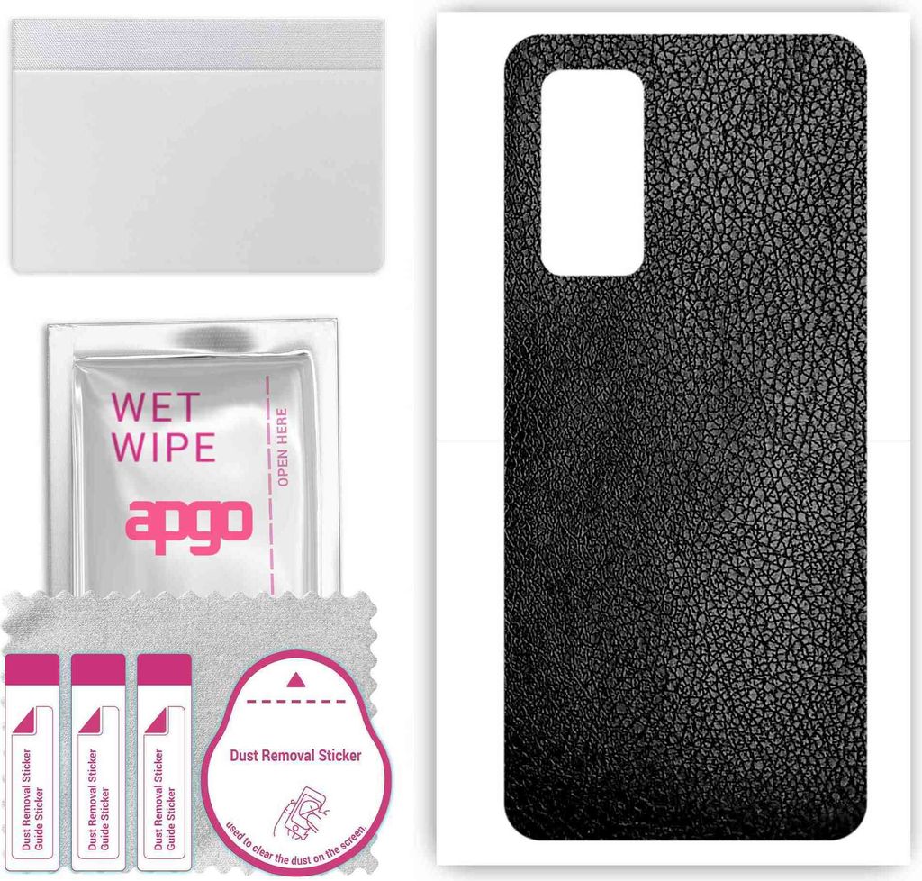 apgo Rückseite Schutzfolie, Skin, kompatibel mit Xiaomi Redmi K30S, Hinten Displayschutzfolie aus Vinylfolie, kratzfest, einfache Montage - Schwar...