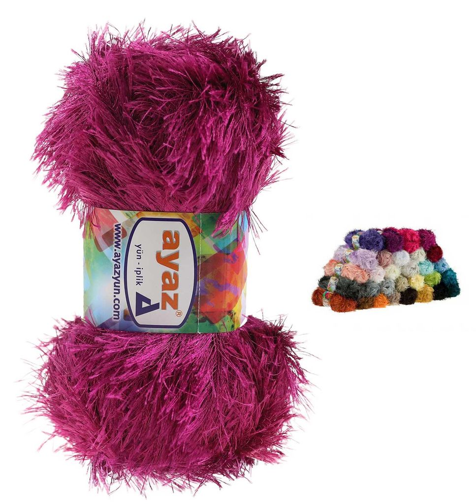 Fransenstrickgarn Yumos 140m/100g Fancy Strickgarn Garn Produktbild 