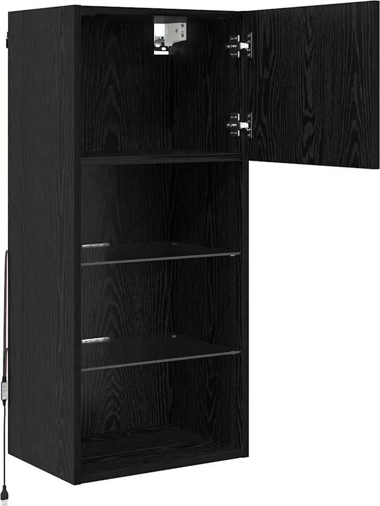 SYFAX Mobile TV Sospeso Rovere Nero 90cm - Arredo Living Minimal - 7