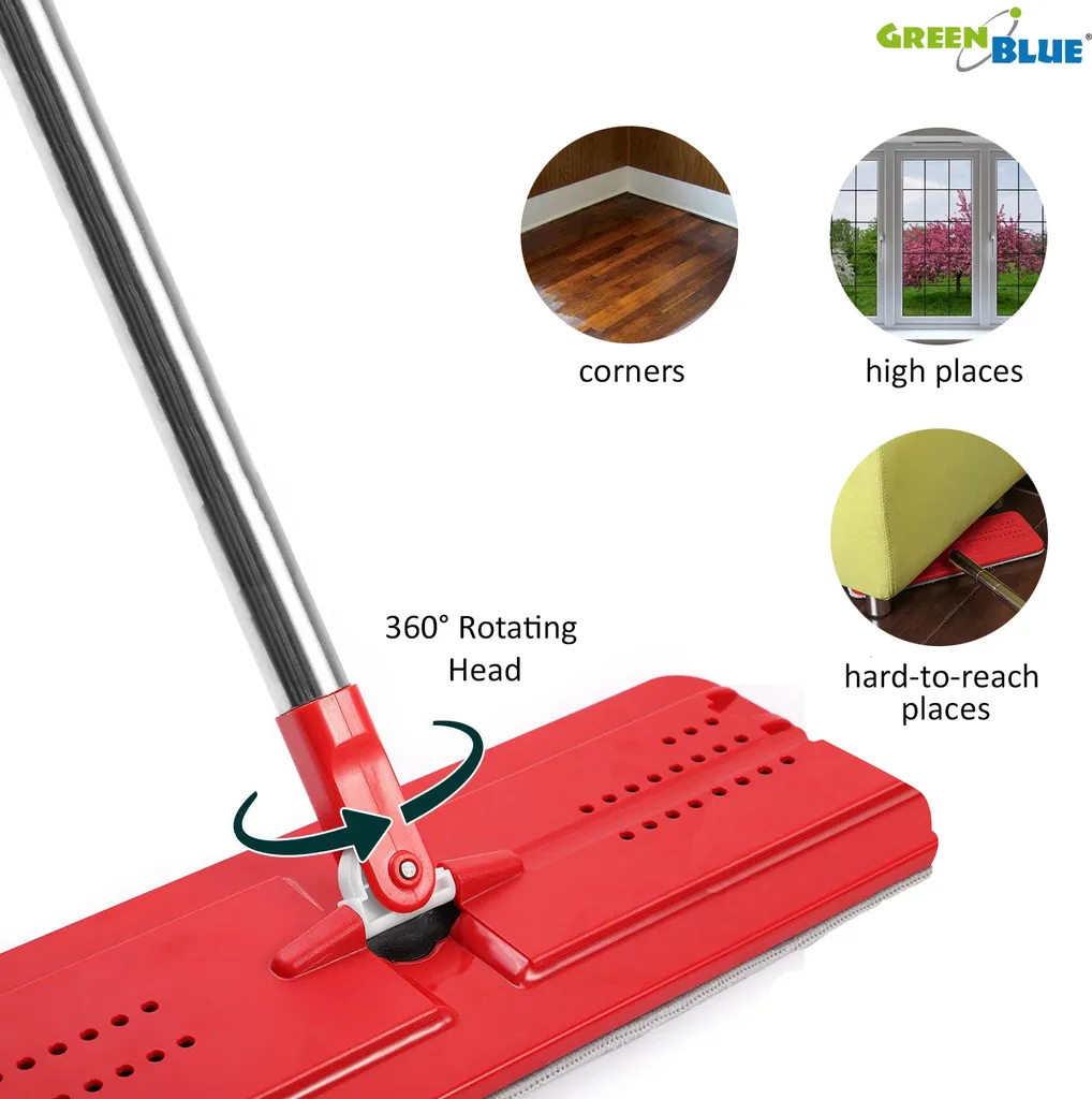 Sistema Mop Piatto Professionale 360° - Manico Telescopico Alta Qualità