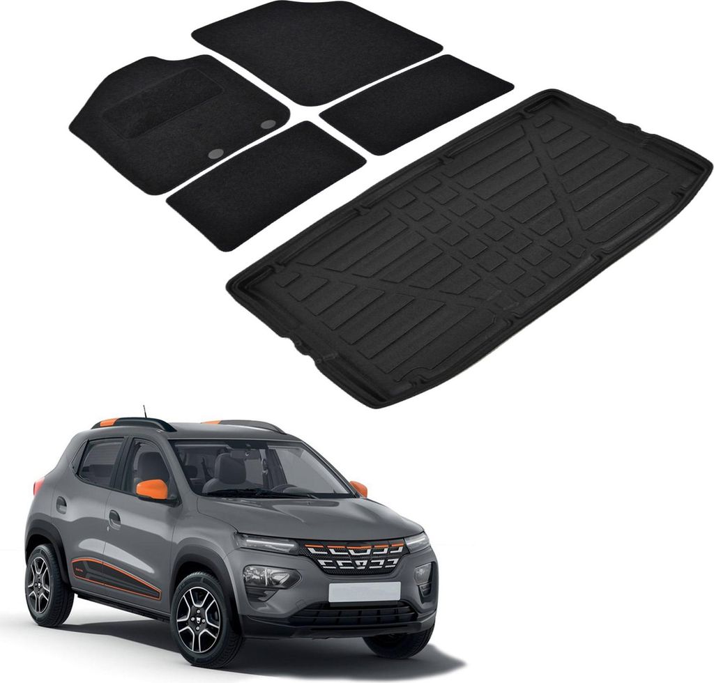 Ensemble Tapis Velours Sur Mesure et Coffre TPE pour Dacia Image du produit 