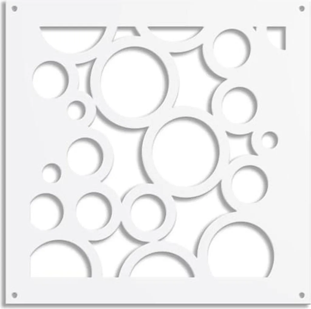 Pannello Decorativo CIRCLE Bianco 98x98cm | Frangisole PVC Design