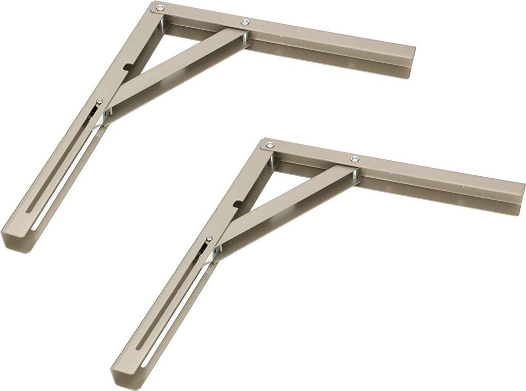KOTARBAU 2 Stk Klappkonsole 300 x 260 mm Silber Alle Farben Halter Stahl Träger Wandhalter Klammern Winkelregal Regalträger Stütze Regalwinkel...
