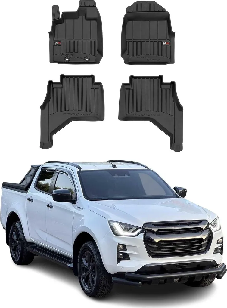 Tappetini Isuzu D-Max 2019-2025 Doppia Cabina TPE Nero | Set 4 pz