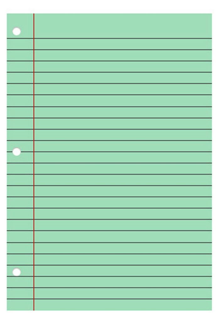200 Blatt loses Papier, 8'' x 10,5'' (20,3 x 26,7 cm), liniert, für Collegeblöcke, 3-fach gelocht, für 3-Ring-Ordner