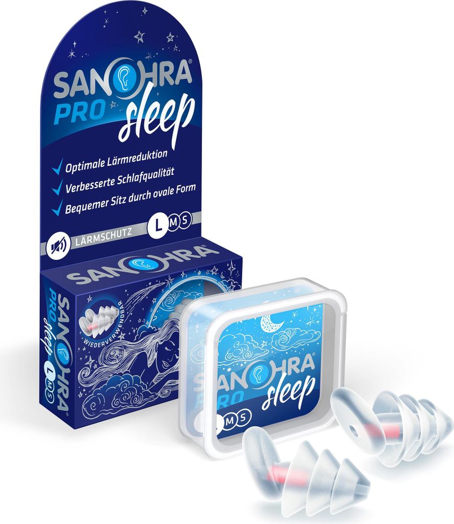 Sanohra pro sleep Gehörschutzstöpsel L 9-13 mm 2 St Produktbild 