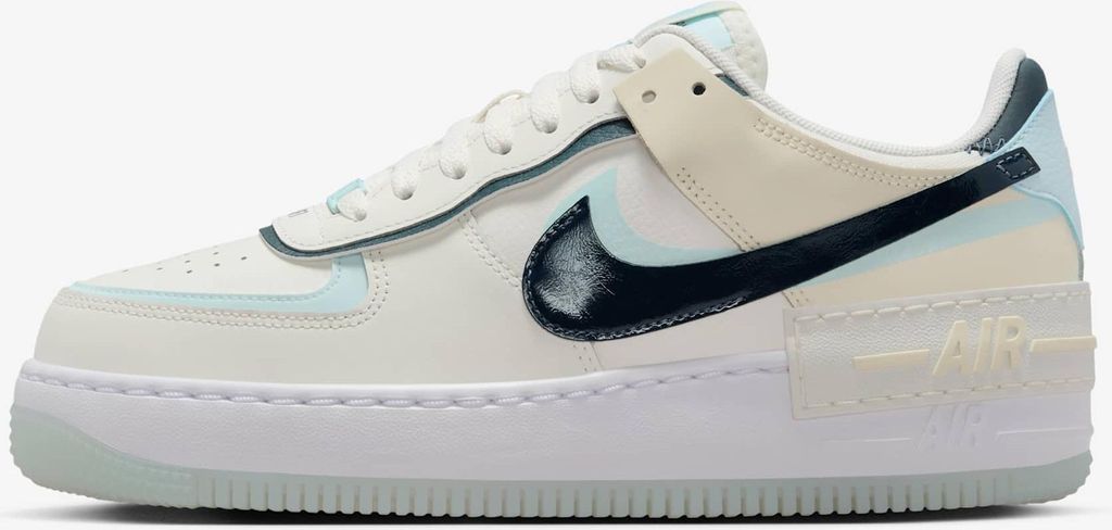 Nike Air Force 1 Shadow "Sail Glacier Blue" Blau , Größe: 42,5