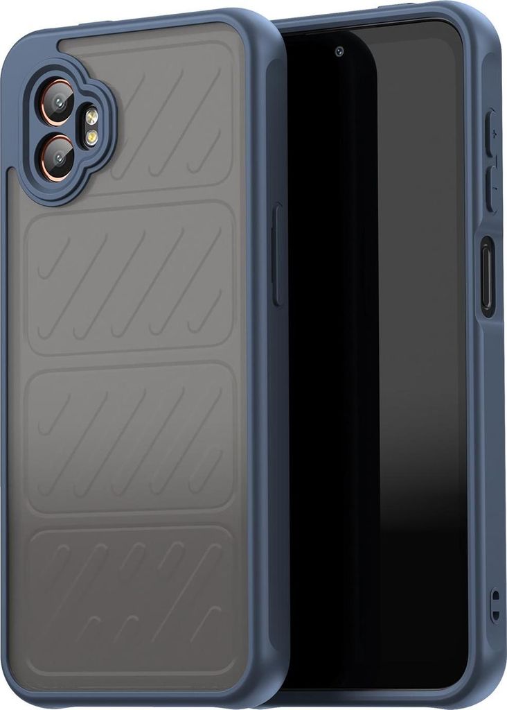 Hülle für Samsung Galaxy Xcover 7 Pro - Phonesta AirFrost Semi-Transparent Back Cover - Matt Blau