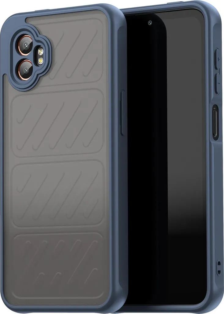 Custodia per Samsung Galaxy Xcover 7 Pro - Cover posteriore Phonesta AirFrost Semi-Trasparente - Blu opaco