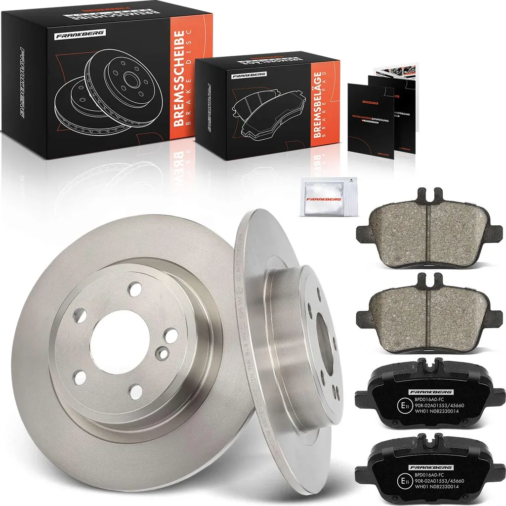 Frankberg 2 disques et 4 plaquettes de frein arrière Mercedes W176 W246