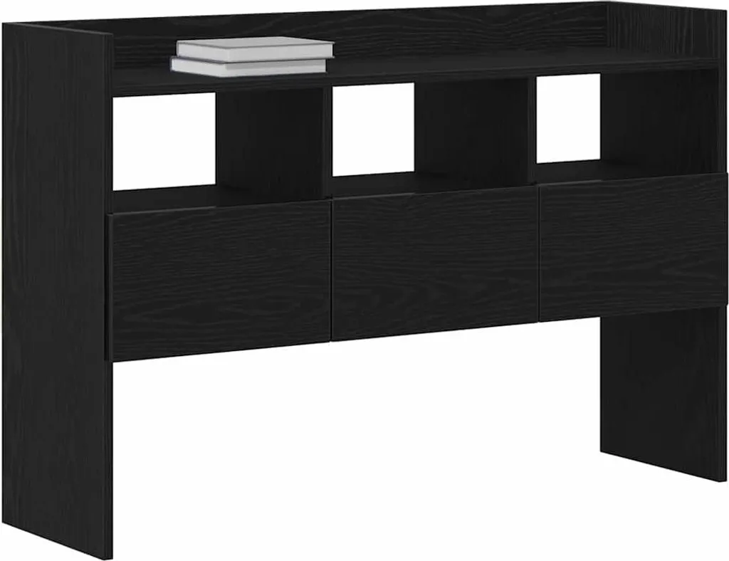 Mobile Ingresso Rovere Nero 105x30x70 cm - Credenza Economica Legno