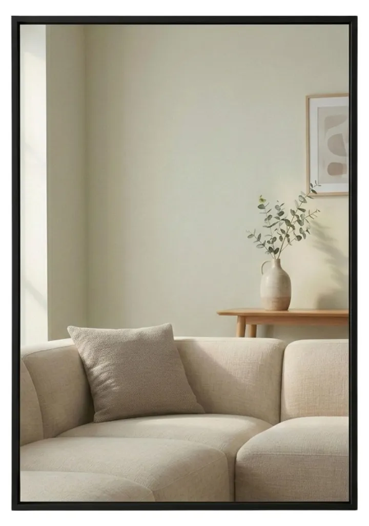 Suspension AXION noire 60x40 cm avec cadre rectangulaire minimaliste