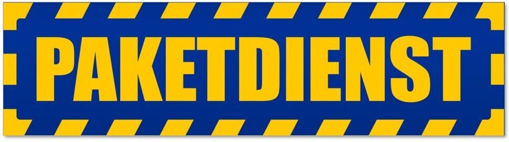 Kiwistar - Autoaufkleber - Blau - 60 x 16 cm - Paketdienst gestreift - Hinweis Aufkleber Sticker für Auto, Kfz, Fahrrad, PKW, LKW
