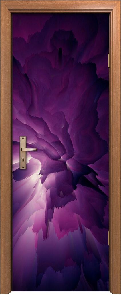 Türposter 70x200 cm Türaufkleber Türtapete Türfolie Klebefolie Abstrakte violette Aquarellfarbe