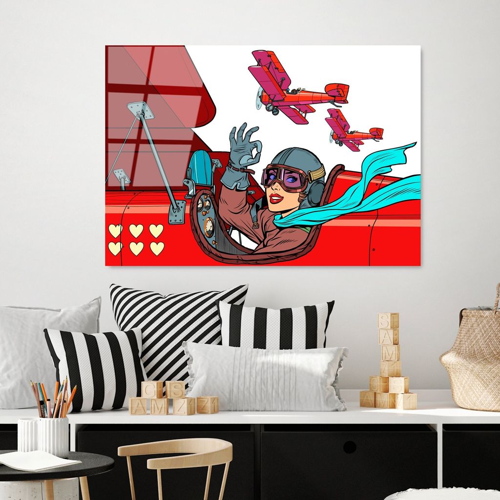 Wallity, UV-773 70 x 100, Dekorative Malerei aus gehärtetem Glas, Mehrfarbig, 100 % gehärtetes Glas, 70 x 100 cm
