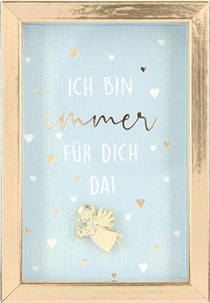 Sprueche und Komplimente im Bilderrahmen Fotorahmen kleine Geschenke kleines Bild mit Spruch, GroessŸe 1,9x5,8x8,4cm