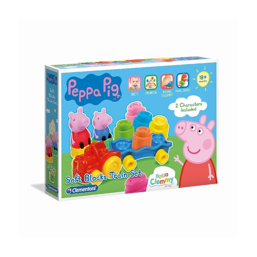 CLEMENTONI BABY CLEMMY COSTRUZIONI MORBIDE PLAYSET PRIMI VEICOLI 18 PEZZI