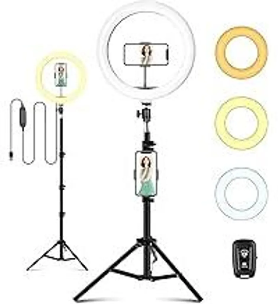 Luce ad Anello LED 10" con Treppiede - Kit Completo per Selfie e Live