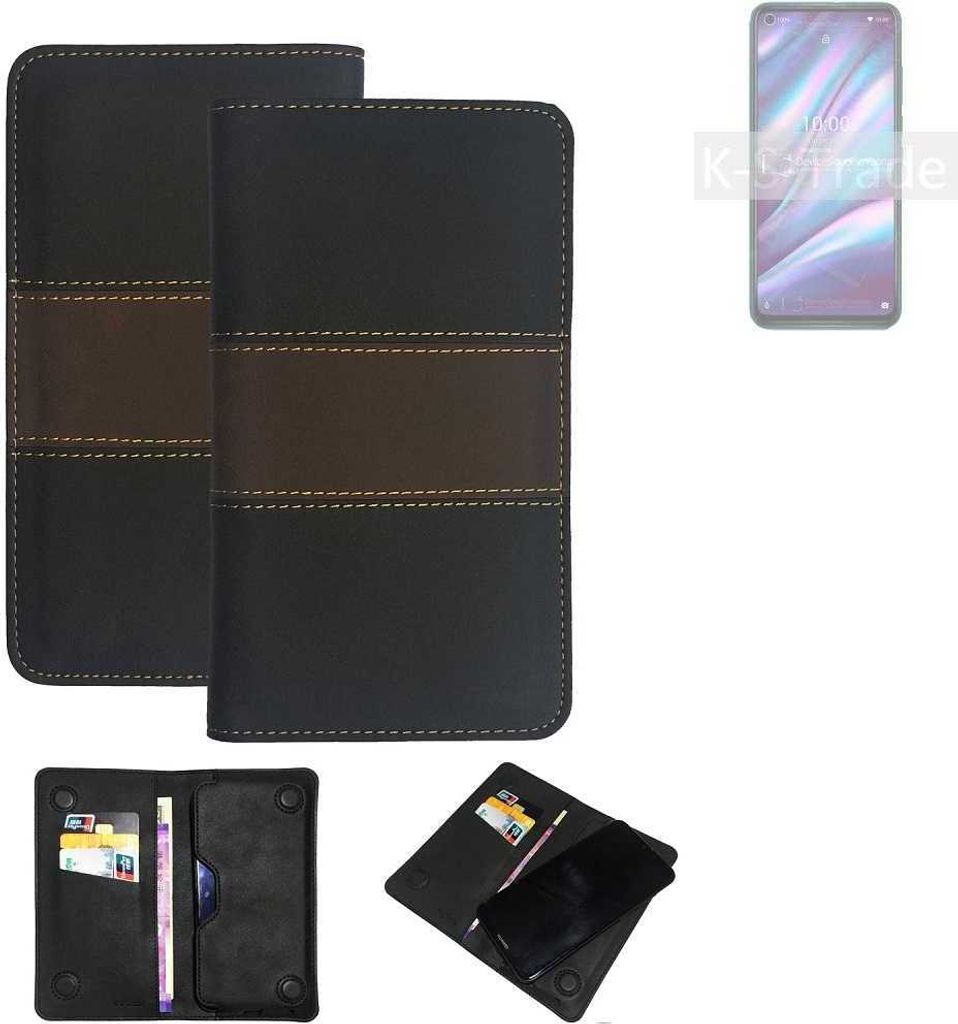 K-S-Trade Hülle Handyhülle kompatibel mit Wiko View 5 Schutzhülle Walletcase Bookstyle Tasche Schutz Case Handytasche Wallet Cover Kunstleder