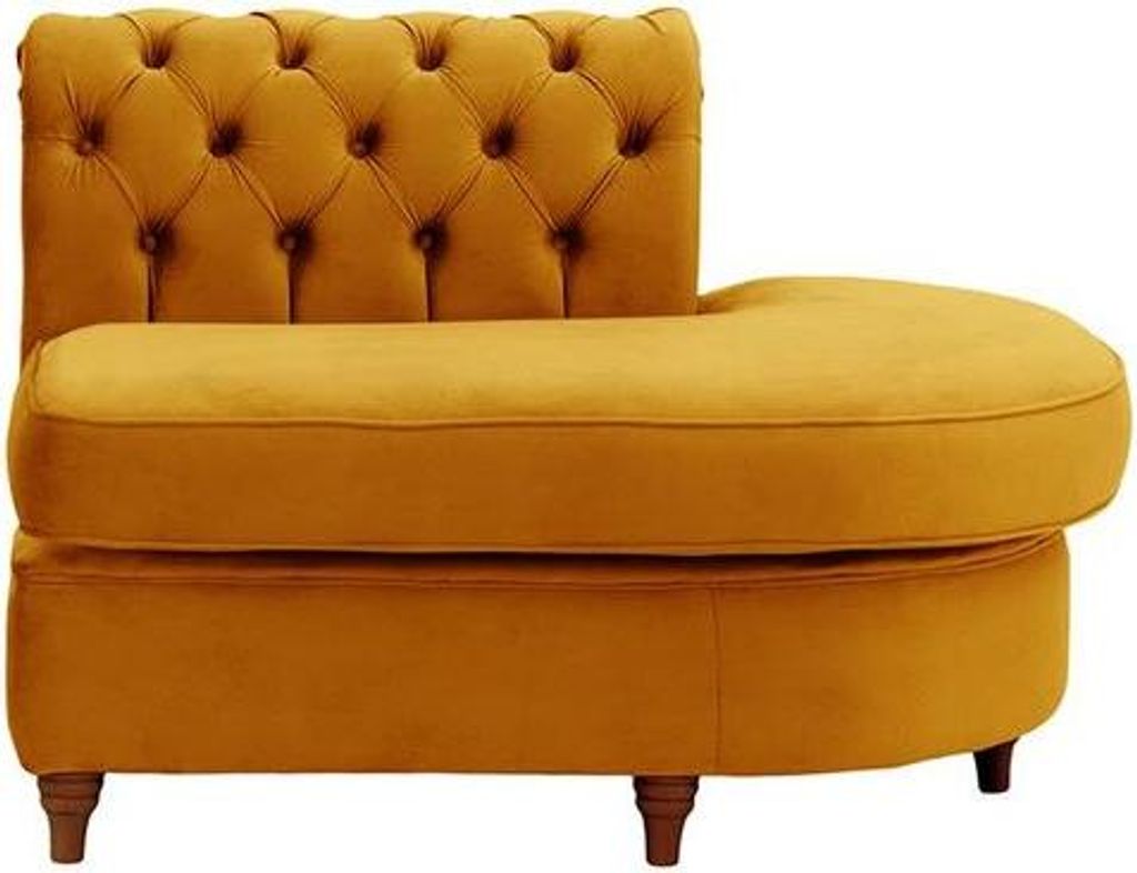 Chesterfield Modul - Abschlusselement rund, rechts (ECR)-Velluto 8-dark oak