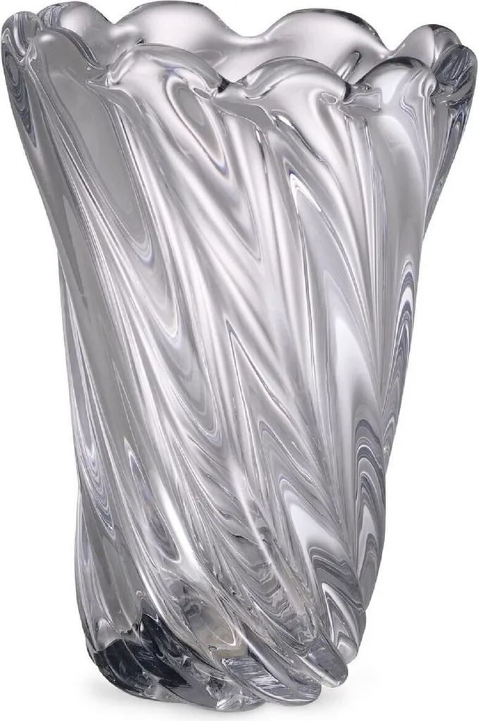 Vase en verre soufflé Casa Padrino luxe Ø20,5 cm pour salon chic