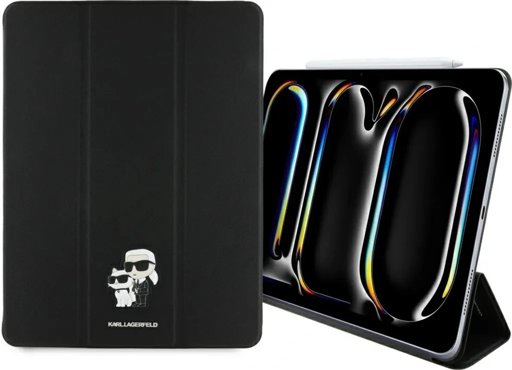Offerta Custodia iPad Pro 13 2024 Karl Lagerfeld Saffiano Nero