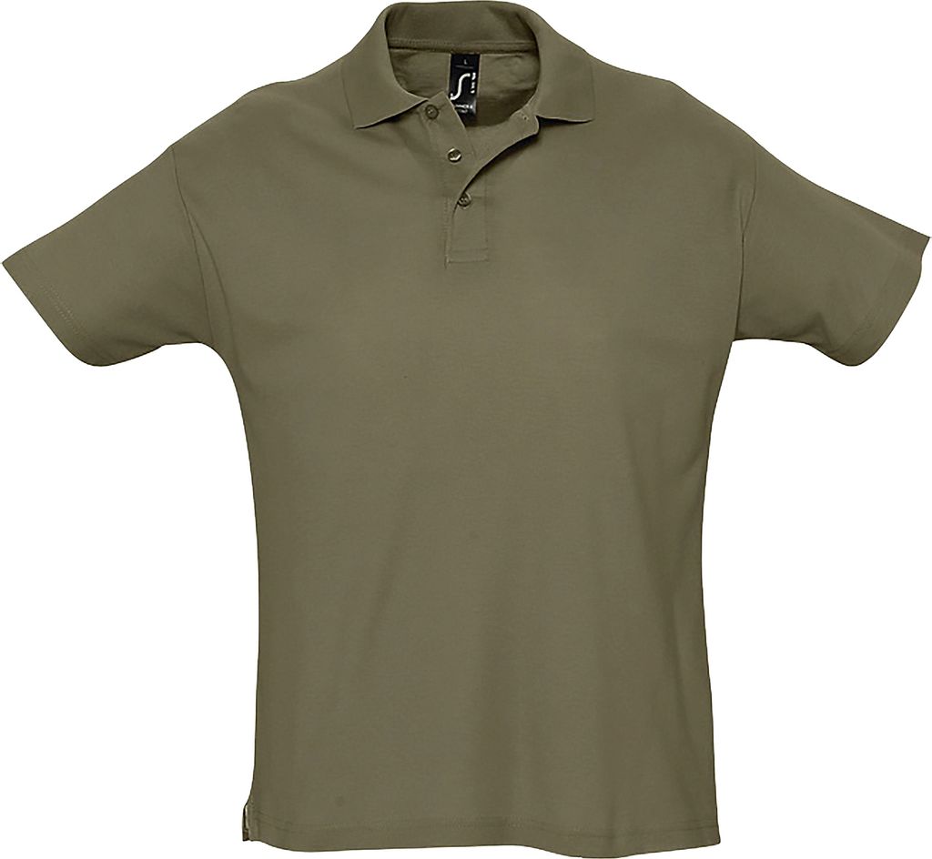 SOLS Herren Summer II Pique Polo-Shirt, Kurzarm PC318 (S) (Army)