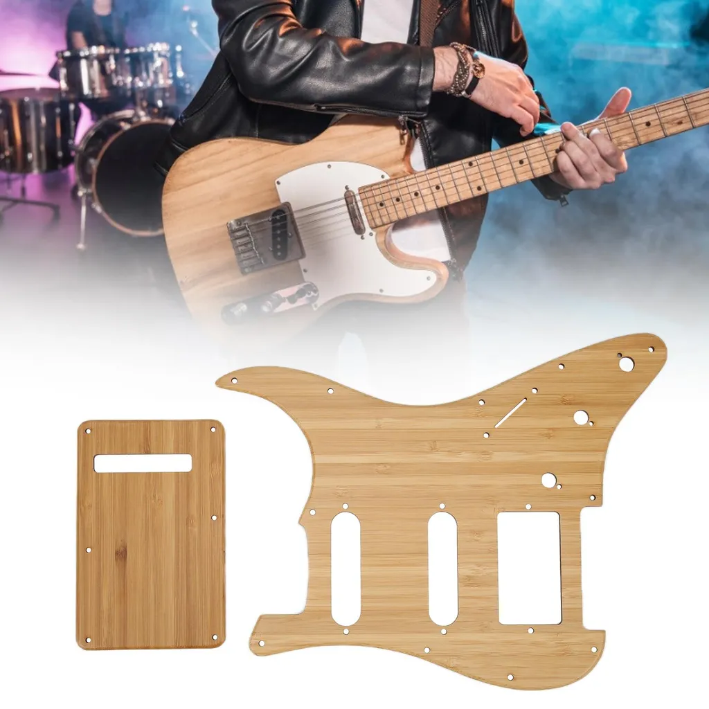 Plaque de protection bambou naturel ST GSSH05 - Pickguard résistant - 10
