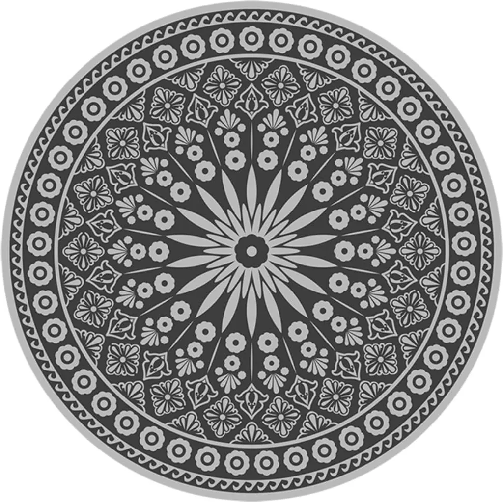 Tapis pour salon de jardin rond 170 cm - Décoration terrasse et balcon