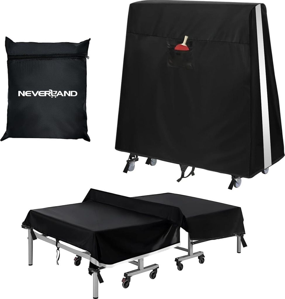 Tischtennisplatte Abdeckung wasserdichte Tischtennisabdeckung fš¹r Outdoor und Indoor (165 * 70 * 185 cm)