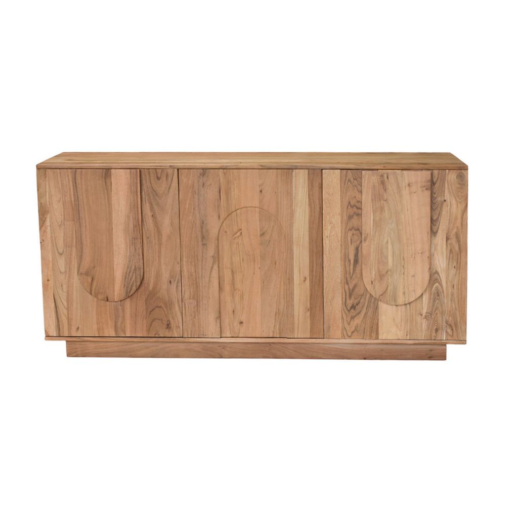 Miliboo - Sideboard aus Massivholz mit Relief 3 Türen B160 cm ARK