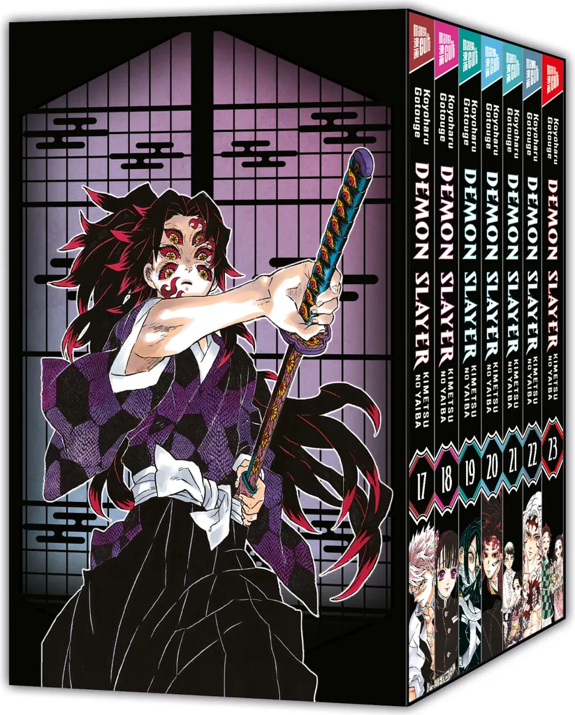 Manga Demon Slayer Pack de 7 Tomes 17-23 avec Fourreau de Rangement Rigide