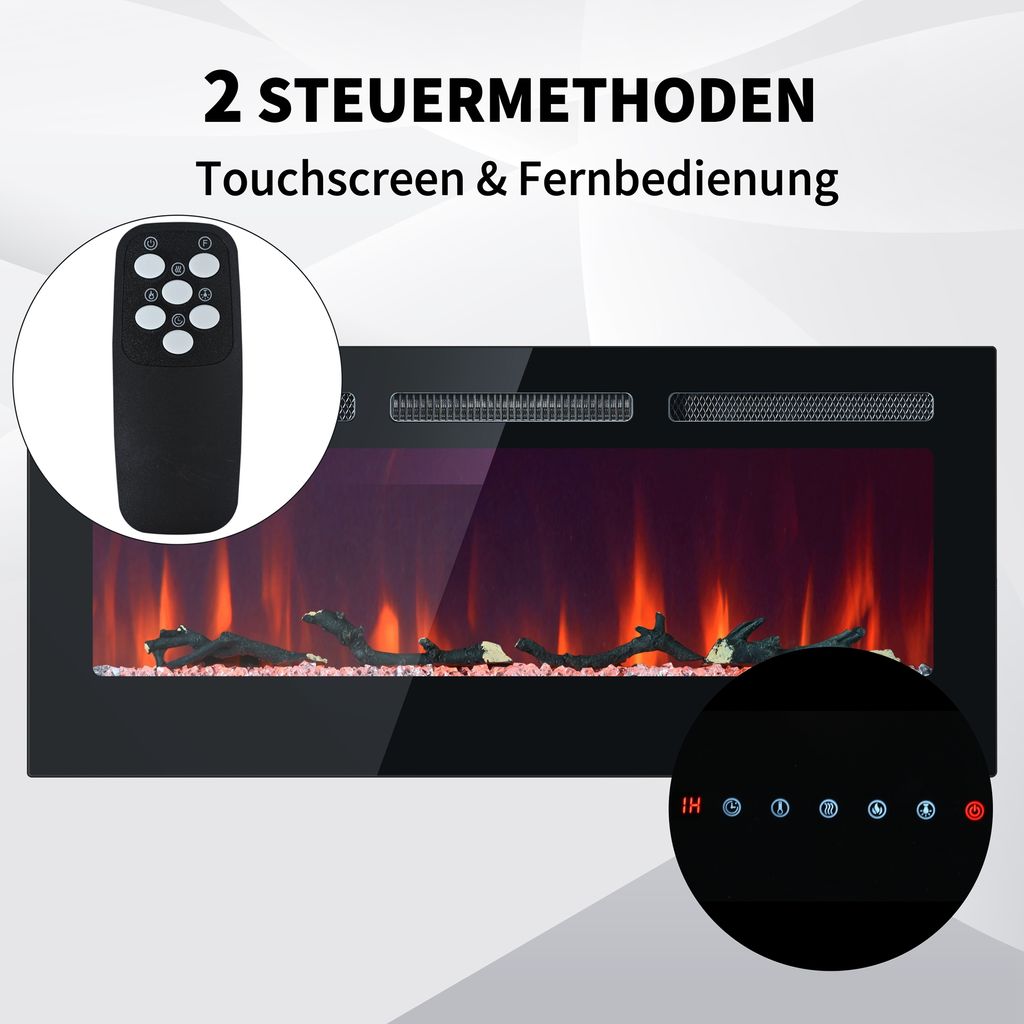 MERAX Elektrokamin Kamin Heizung Wandkamin BK-10 900/1800 Produktbild 2